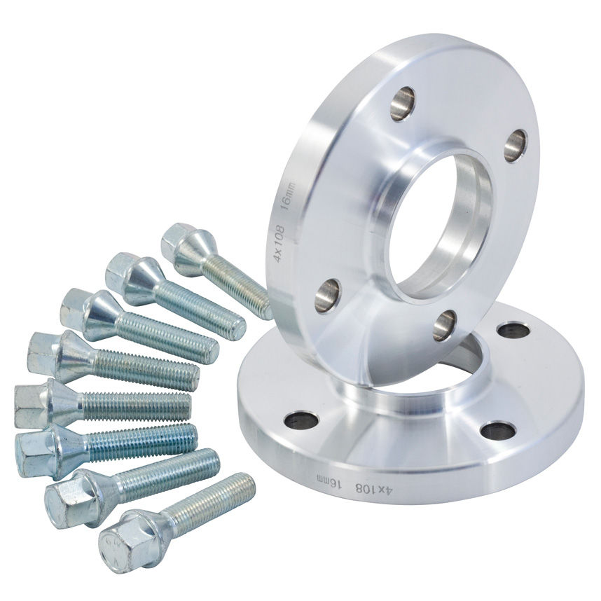 [HBZ16MMWHEELSPACERKIT5-E/AKN] Hub Buddies Hubcentric Wheel Spacer Kit With Extended Bolts - 16mm Pair