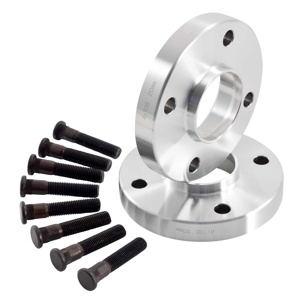 [HBZ20MMWHEELSPACERKIT5-E/AKN] Hub Buddies Hubcentric Wheel Spacer Kit With Studs - 20mm Pair