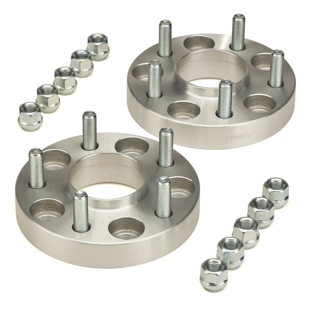 [HBZHSBTH511425SN-X2-E/AKN] Hub Buddies Bolt To Hub Wheel Spacer Kit With Studs - 25mm Pair