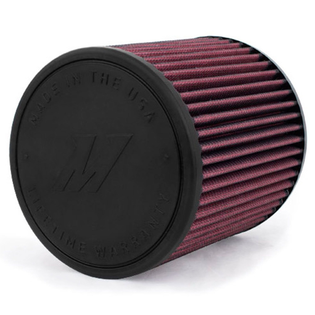 Mishimoto Performance Air Filter 3.5" Inlet 8" filter length red