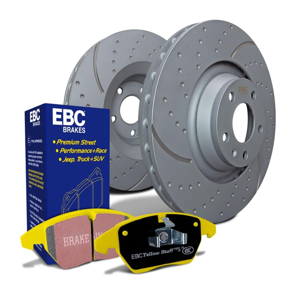 [EBCPD13KF741] EBC Brakes Turbo Groove Discs and Yellowstuff Pads Kit