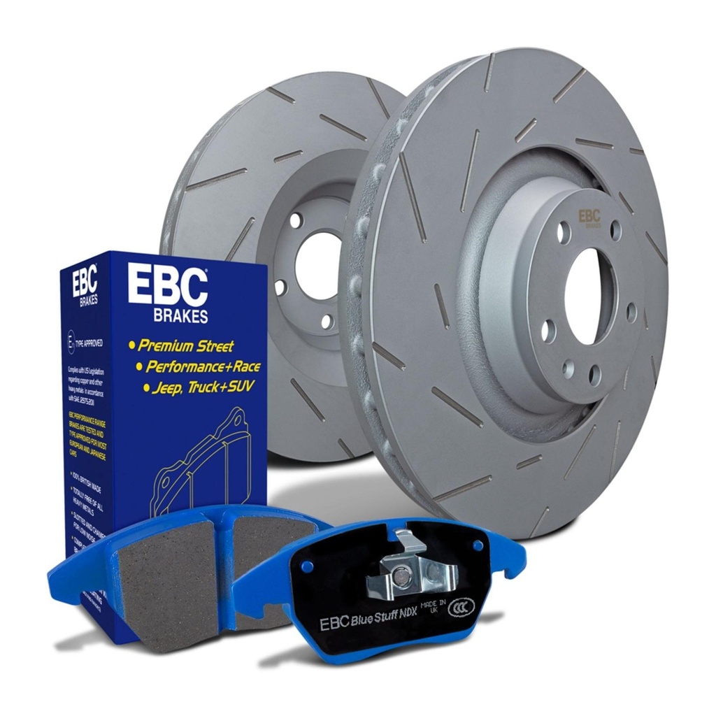 [EBCPD09KF1293] EBC Brakes Ultimax Slotted Discs And Bluestuff NDX Pads Kit