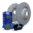EBC Brakes Ultimax Slotted Discs And Bluestuff NDX Pads Kit