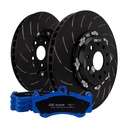EBC Brakes Swept Groove 2-Piece Fully Floating Disc Kit With Bluestuff NDX Pads