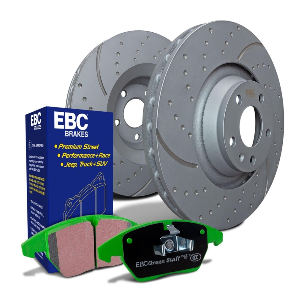 [EBCPD11KF967] EBC Brakes Turbo Groove Discs and Greenstuff Pads Kit