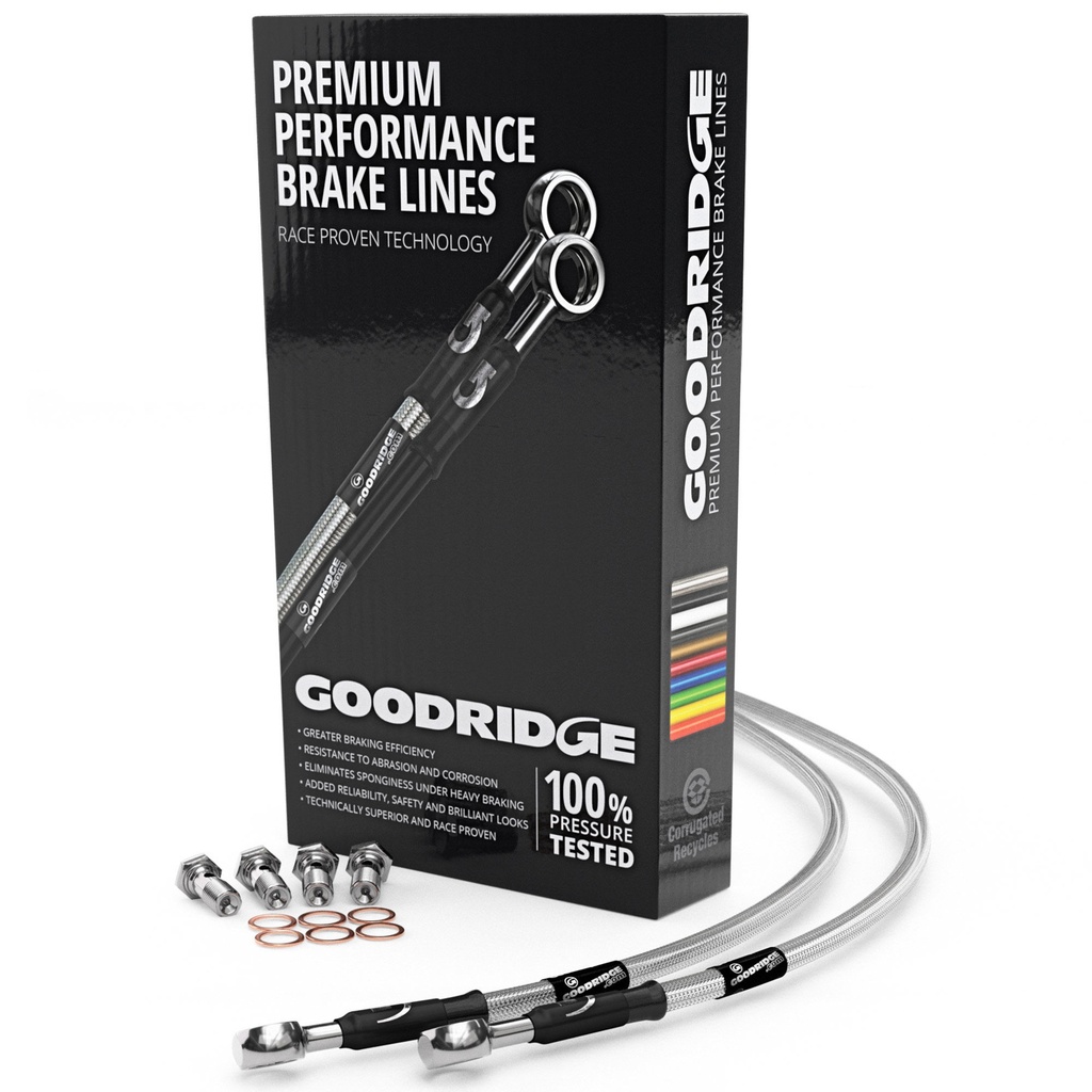 Goodridge Stainless Steel Braided Brake Line Kit