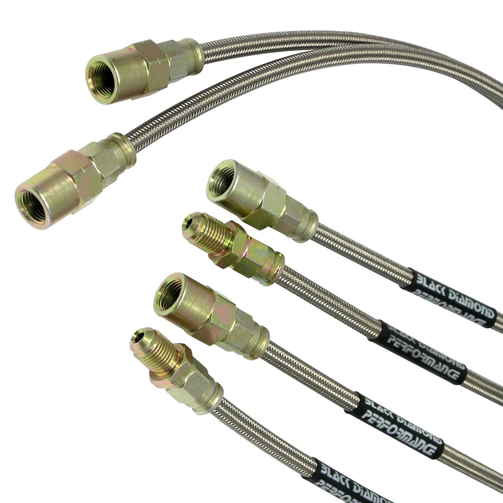 Black Diamond Stainless Braided Brake Hose Kit