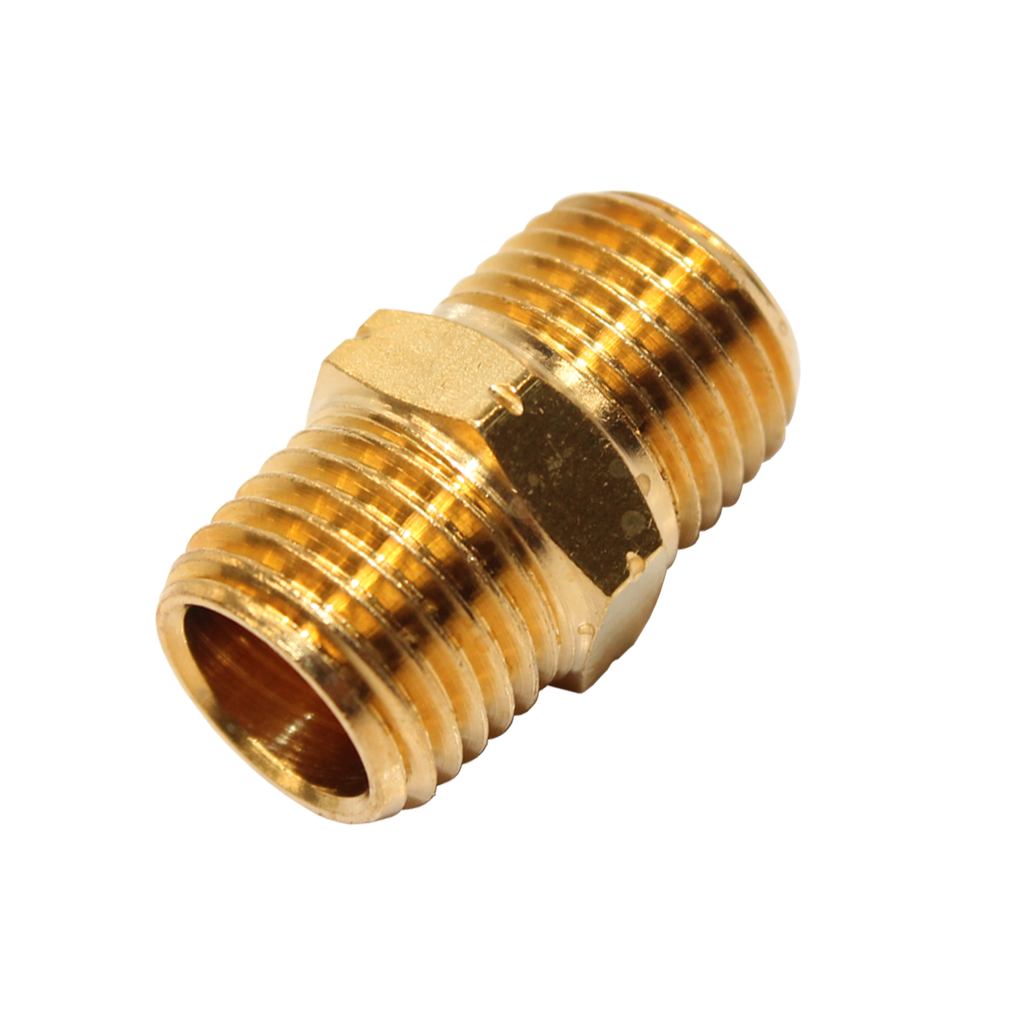 [SCA12] ACCESSORIES COMPRESSOR - NIPPLE HEX BRASS 1/4"M X 1/4"M