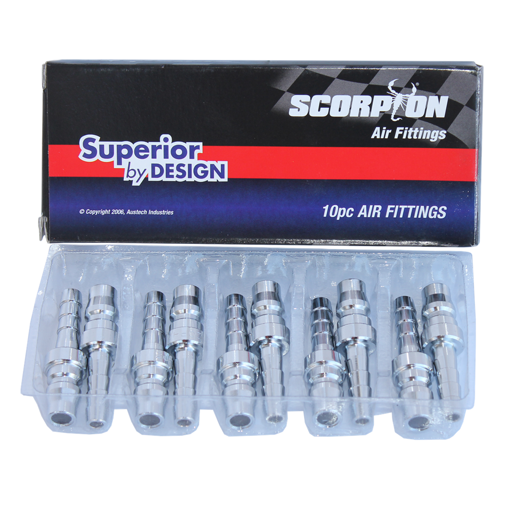 [PH20BX] AIR TOOL FITTING - BARB HOSE 1/4" NITTO STYLE BOX OF 10