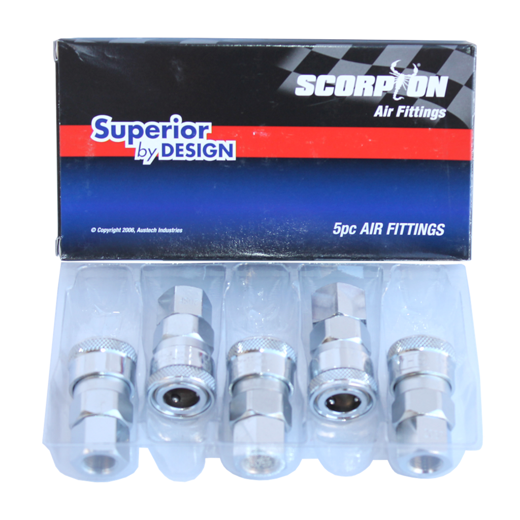 [SF20BX] AIR TOOL FITTING - COUPLER FEMALE THREAD 1/4" NITTO STYLE BOX OF 5