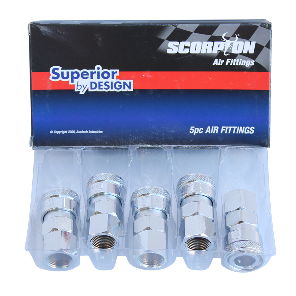 [SF30BX] AIR TOOL FITTING - COUPLER FEMALE THREAD 3/8" NITTO STYLE BOX OF 5