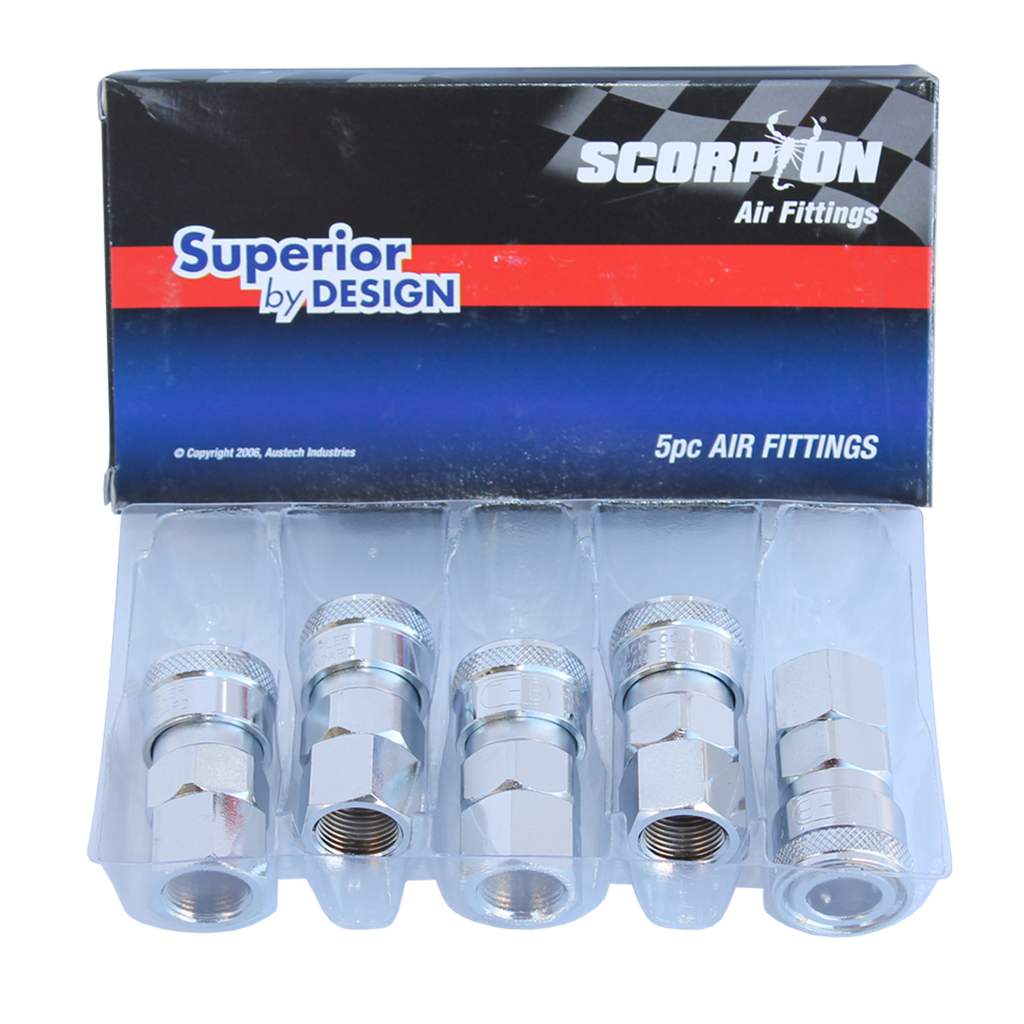 [SF40BX] AIR TOOL FITTING - COUPLER FEMALE THREAD 1/2" NITTO STYLE BOX OF 5