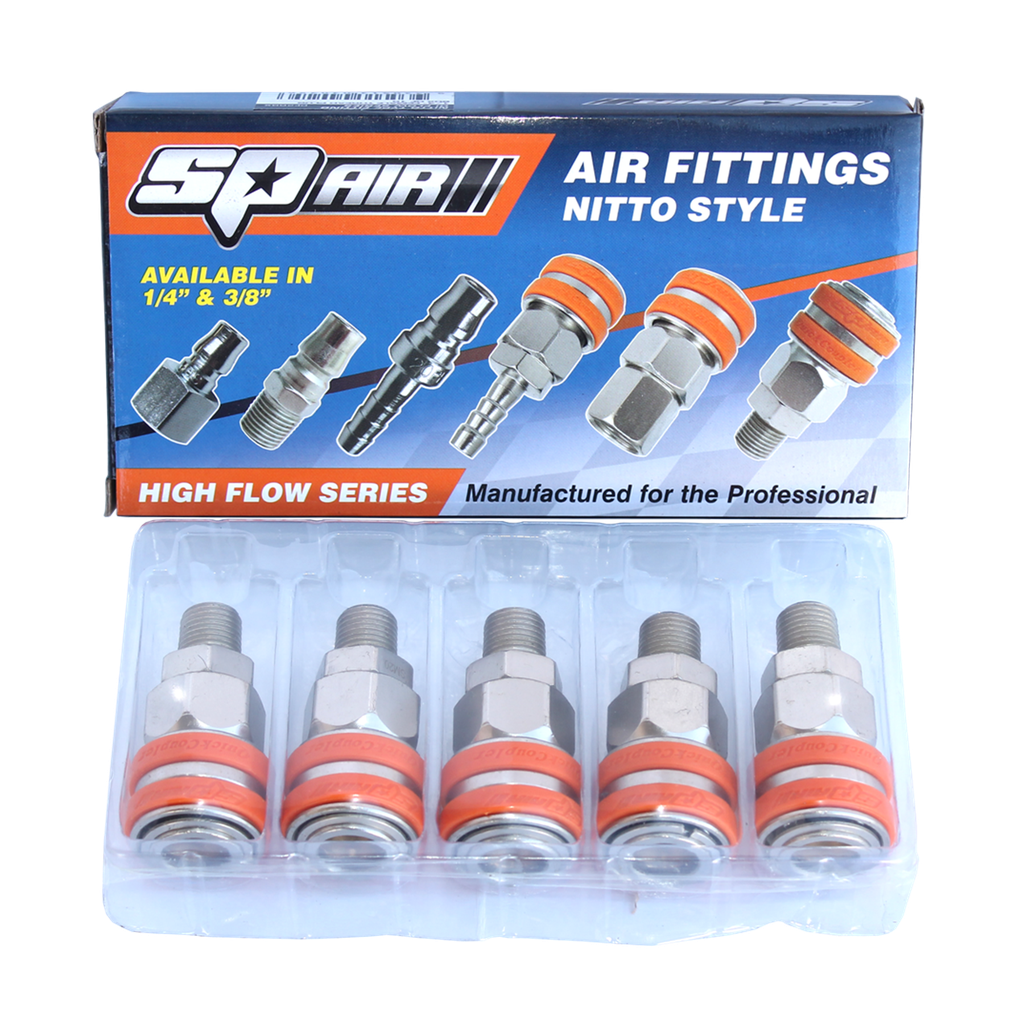 [SM20BX] AIR TOOL FITTING - COUPLER MALE THREAD 1/4" NITTO STYLE (BOX OF 5)