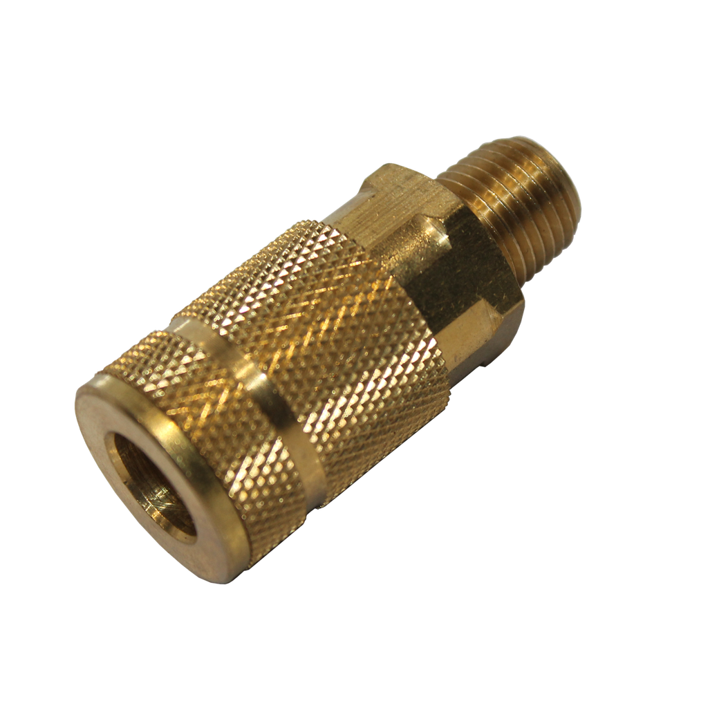 [A104-11C] AIR TOOL FITTING - COUPLER MALE THREAD 1/4" RYCO STYLE CARDED