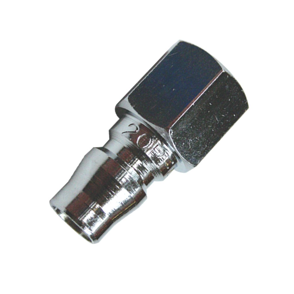 [PF20C] AIR TOOL FITTING - PLUG MALE 1/4" FEMALE THREAD NITTO STYLE 2PC CARDED