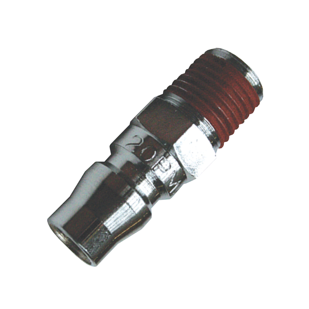 [PM20C] AIR TOOL FITTING - PLUG MALE 1/4" MALE THREAD NITTO STYLE 2PC CARDED