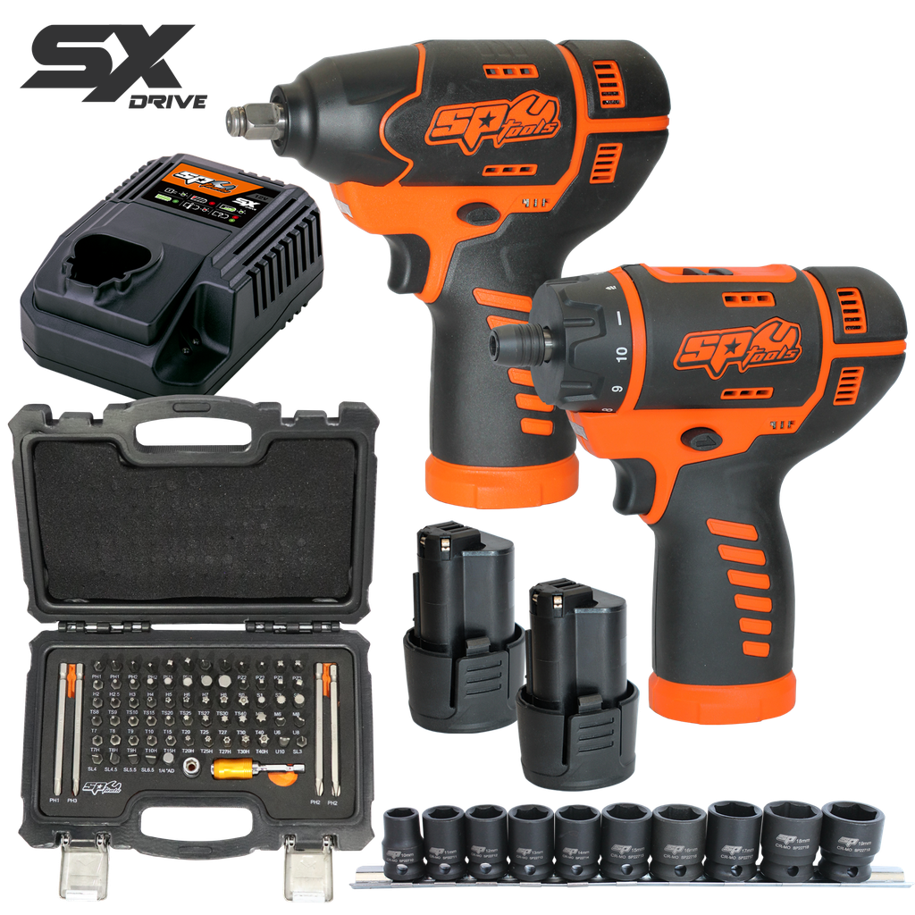 [SP83143] CORDLESS - 12V 3/8"DR/SCREWDRIVER COMBO - 2.5AH X2 BATTERIES & CHARGER  - SX DRIVE