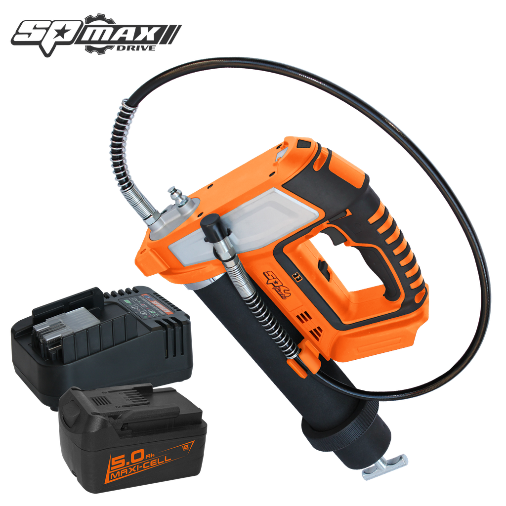 [SP81523] CORDLESS - 18V INDUSTRIAL GREASE GUN - MAX DRIVE