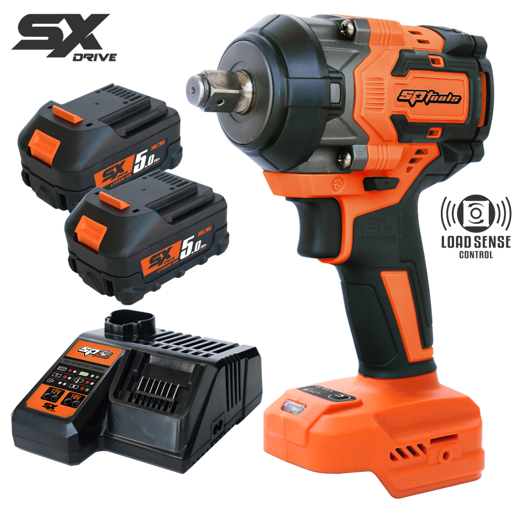 [SP83126] CORDLESS - 18V 1/2"DR IMPACT WRENCH KIT - 5.0AH - SX DRIVE