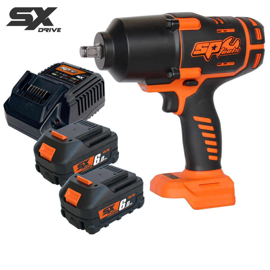 [SP83130] CORDLESS - 18V 1/2"DR BRUSHLESS IMPACT WRENCH KIT - 6.0AH X2 - SX DRIVE