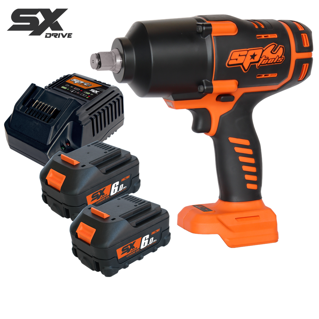 [SP83140] CORDLESS - 18V 3/4"DR BRUSHLESS IMPACT WRENCH KIT - 6.0AH X2 - SX DRIVE