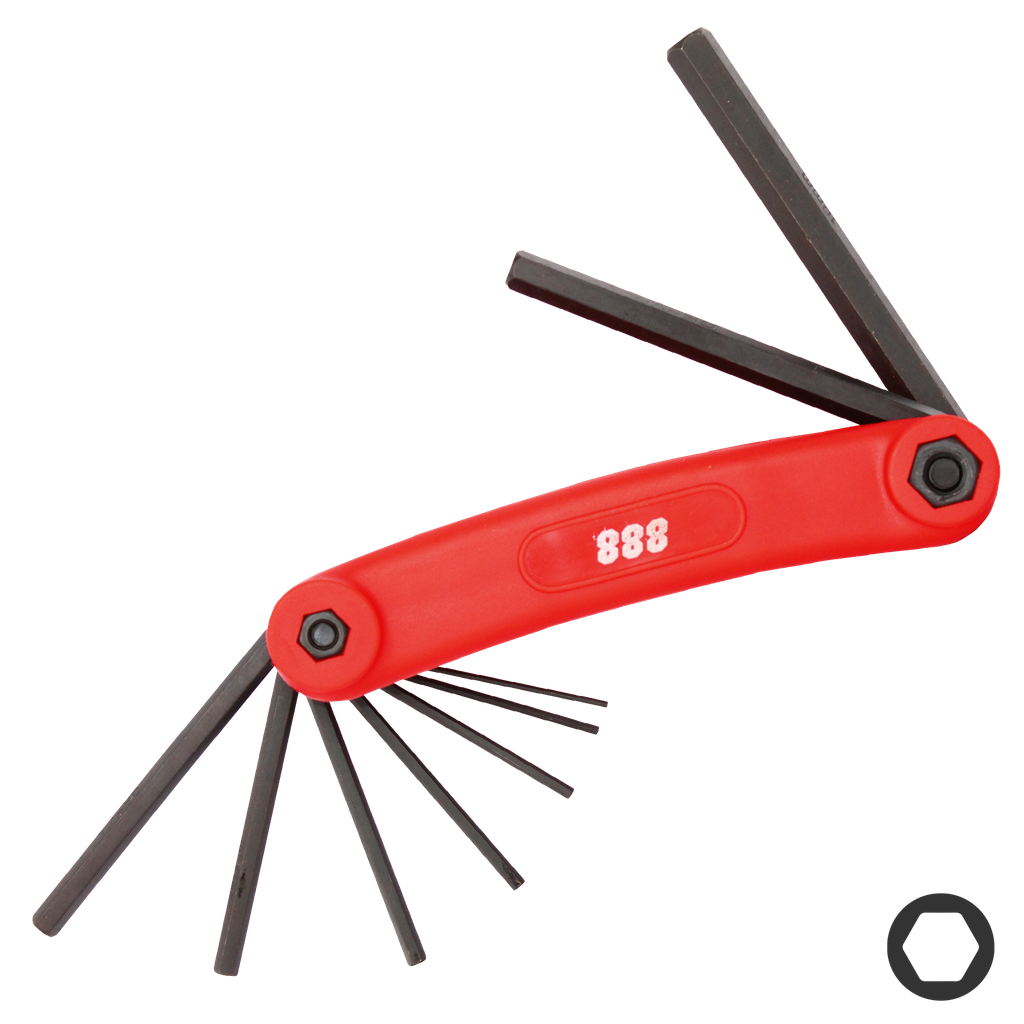 KEY SET - SAE HEX FOLDING MAGNETIC 8PC