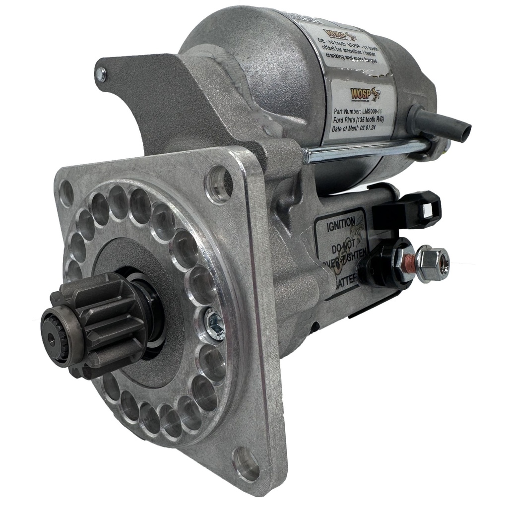 [7001988-3864845] WOSP Lightweight High Torque Starter Motor - Ford Pinto (High Torque Denso OSGR 1.4kW, 11 Tooth Pinion - Fits 135 Tooth Flywheel, 3 Bolt)