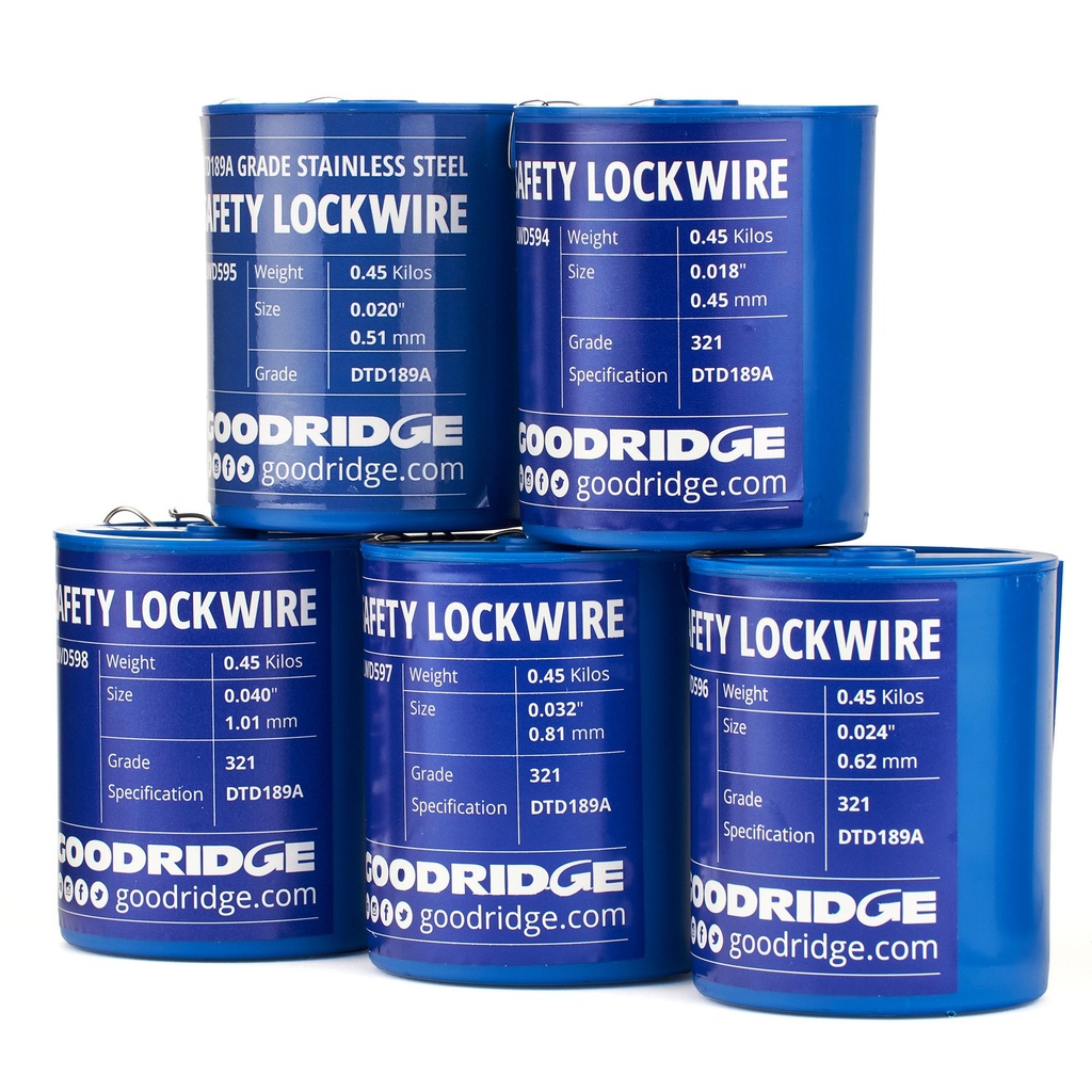 [243448-1883188] Goodridge Stainless Steel Lockwire (0.45mm)