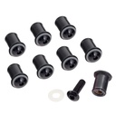 Bike-It Screen Fairing Bolt Kit - Pack Of 8 - Black