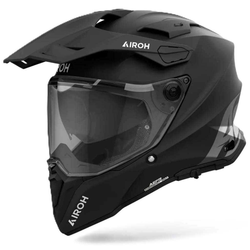 [5001656-3829437] Airoh Commander 2 Plain Motorcycle Helmet (M (57-58cm), Matt Black)