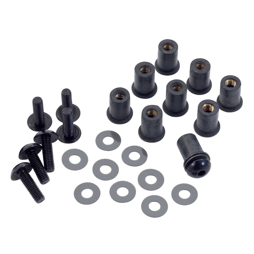 [297847-1798676] Pro-Bolt Aluminium Screen Bolt Kits (Black, 4 Bolts)