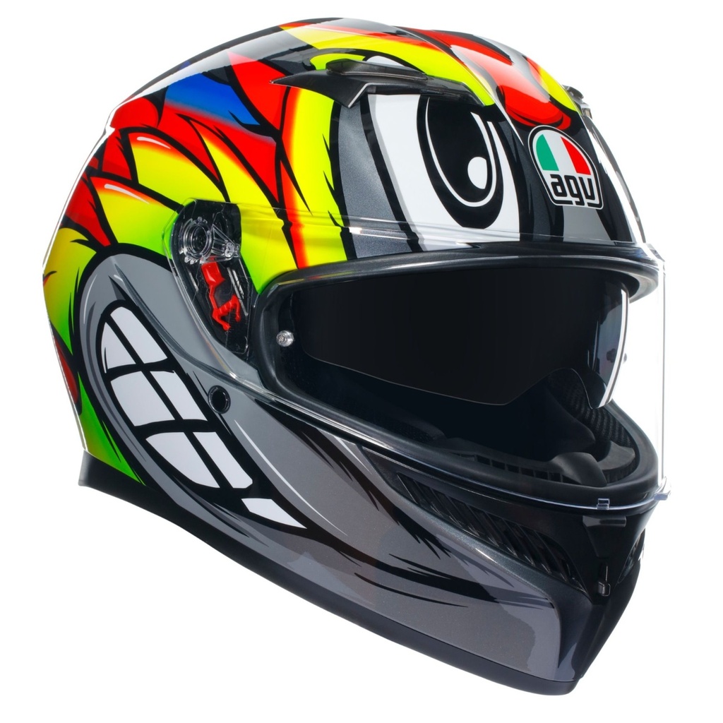 [5000614-3463724] AGV K3 Graphic Motorcycle Helmet (M (57-58cm), Compound Matt Black / Grey)