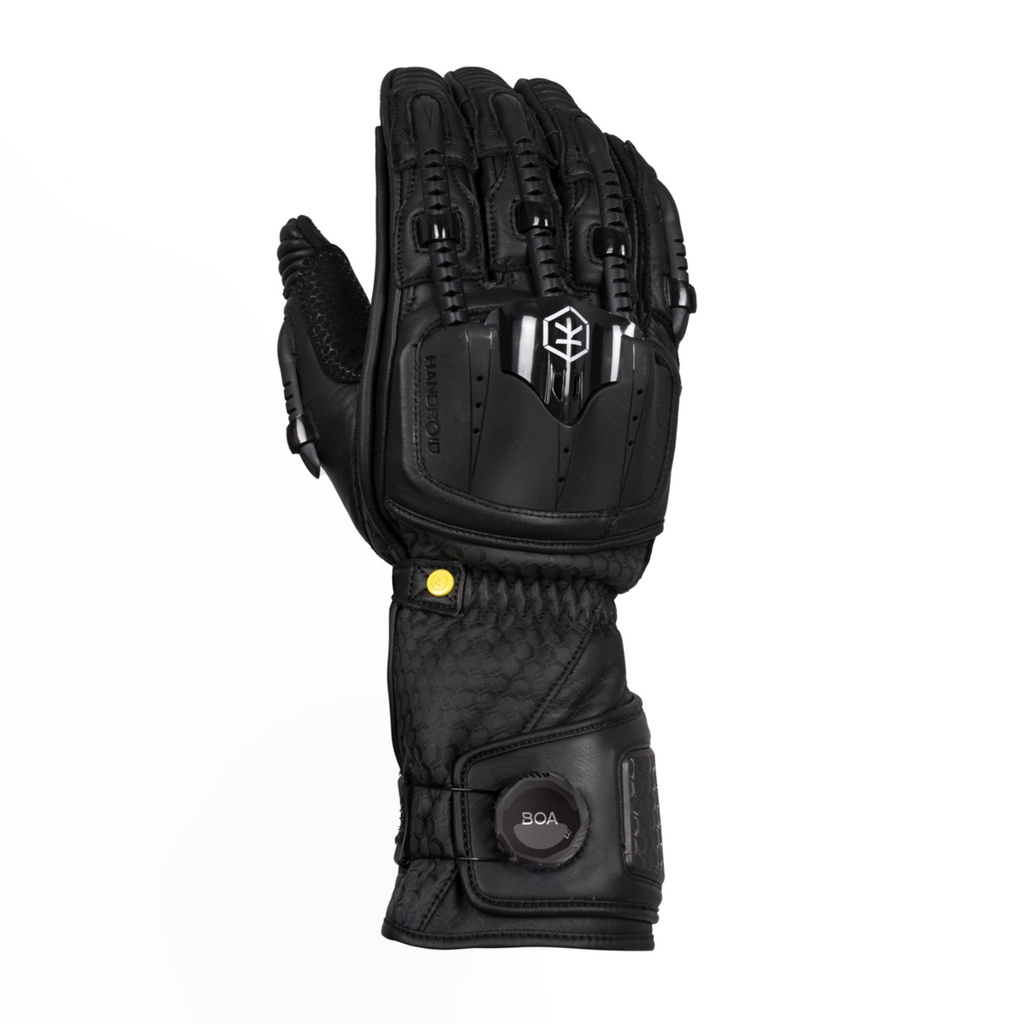 [5000908-3611513] Knox Handroid MK V (MK5) Leather Motorcycle Gloves (S, Black)