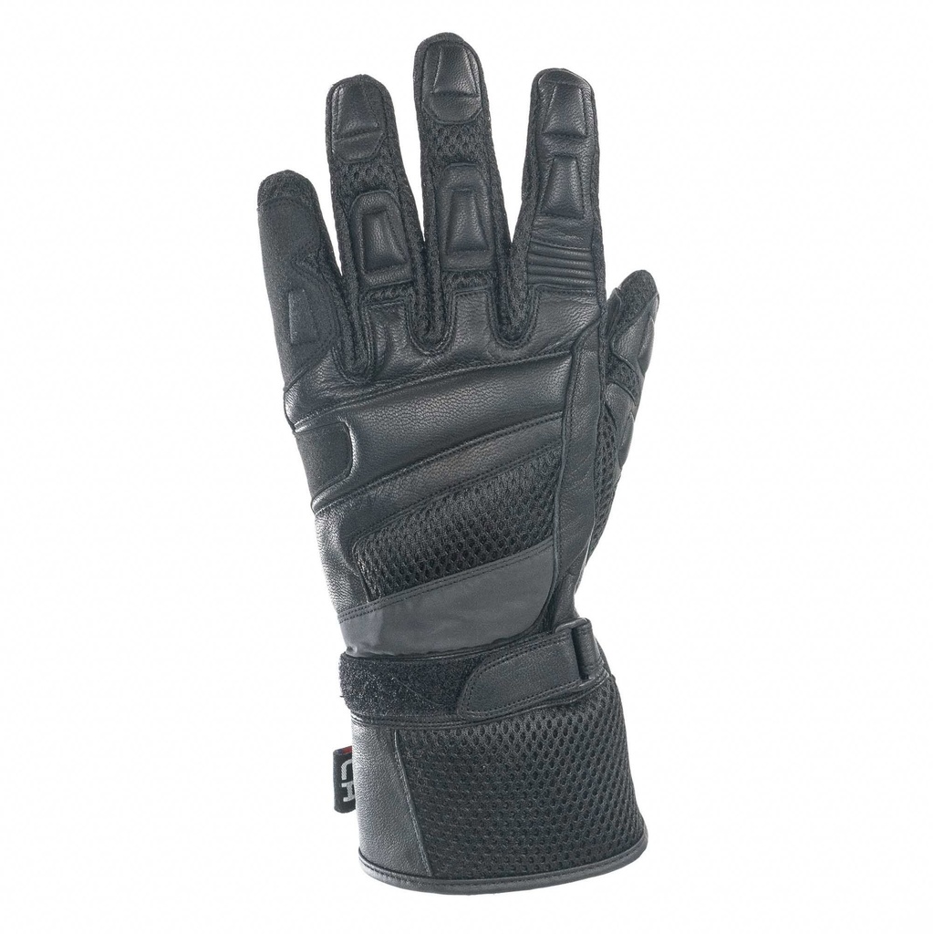 Bike-It Triple Black Air Motorcycle Gloves