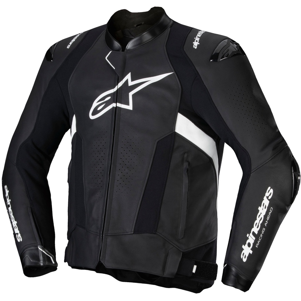 [5001933-3863794] Alpinestars Missile V3 Leather Motorcycle Jacket (50, Black / Black)
