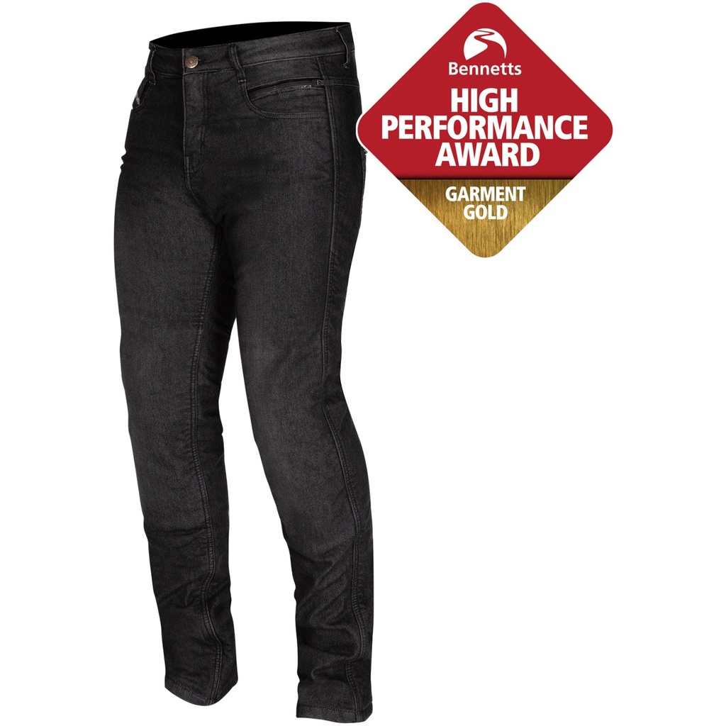 [5002005-3873215] Merlin Mason II D30 Waterproof Denim Riding Jeans (40, Black)