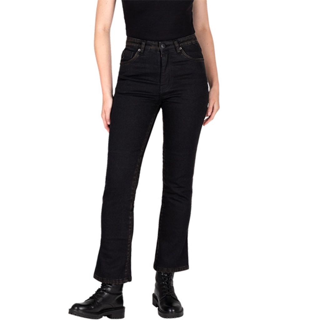 [5002037-3873160] Knox Women’s Cartmel Kick-Flare Motorcycle Jeans (S, Regular)