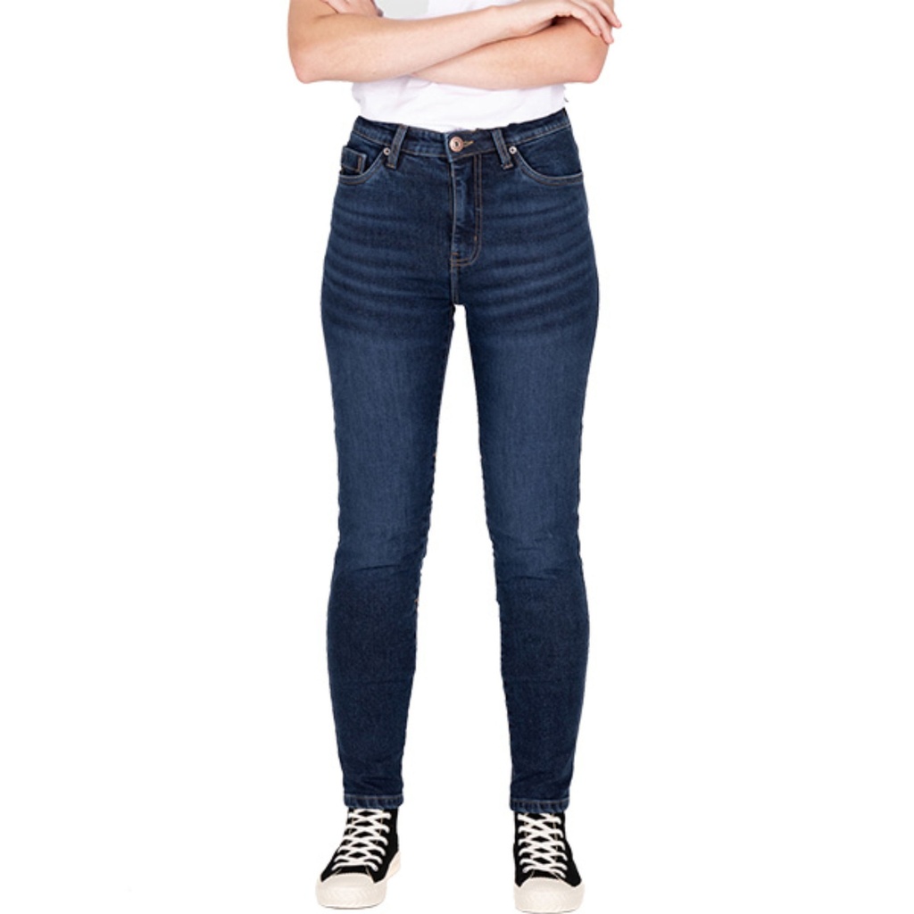 [5002038-3873126] Knox Women’s Colton Skinny-Fit Motorcycle Jeans (S, Charcoal, Regular)