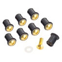 Bike-It Screen Fairing Bolt Kit - Pack Of 8 - Gold