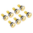 Bike-It Screen Bolt Kit - Pack of 8 - Gold