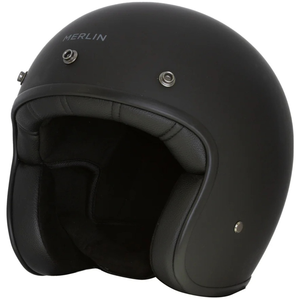 [5001998-3865568] Merlin Blackbird Jet Plain Motorcycle Helmet