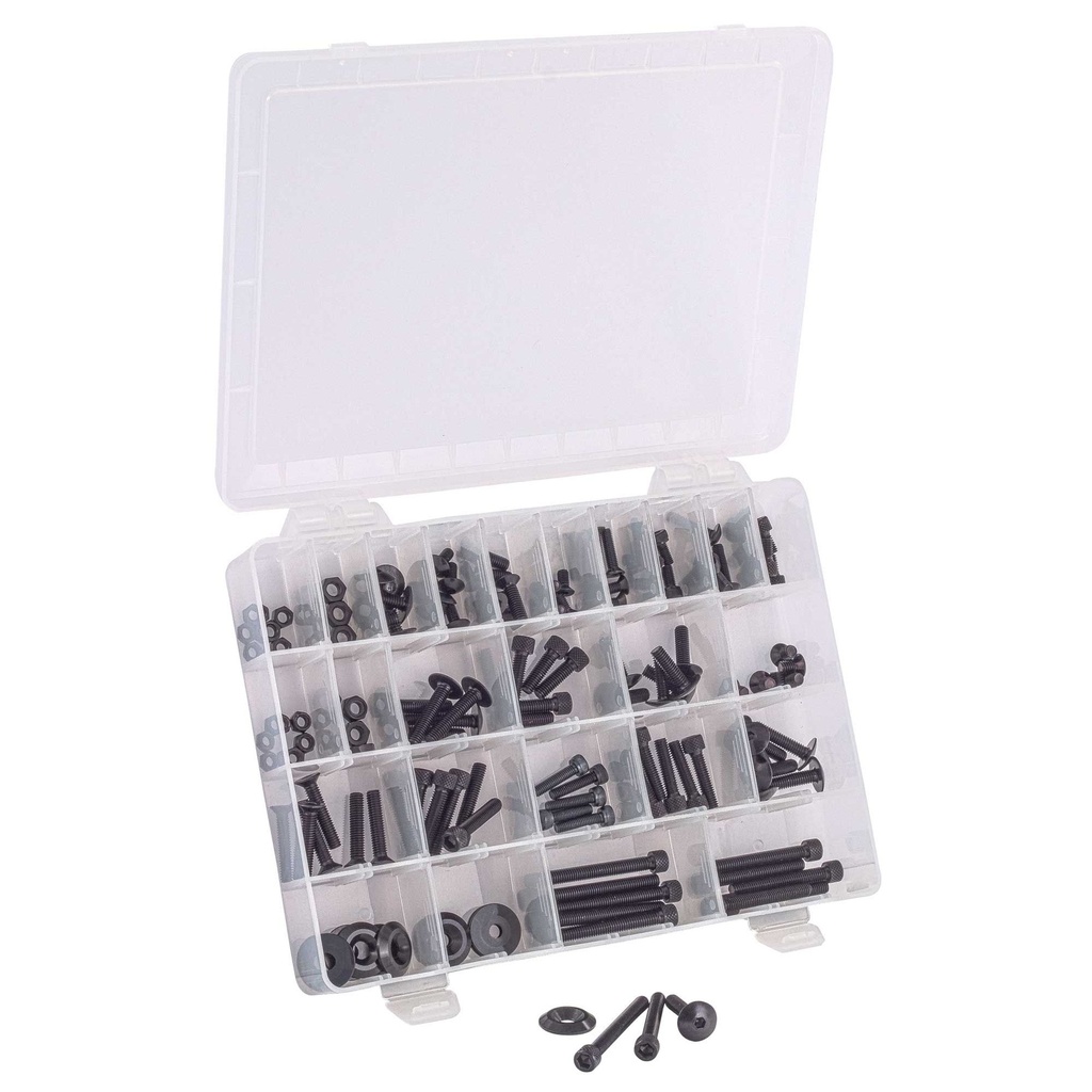 Bike-It Universal Set Screw Kit - 150 Piece - Black