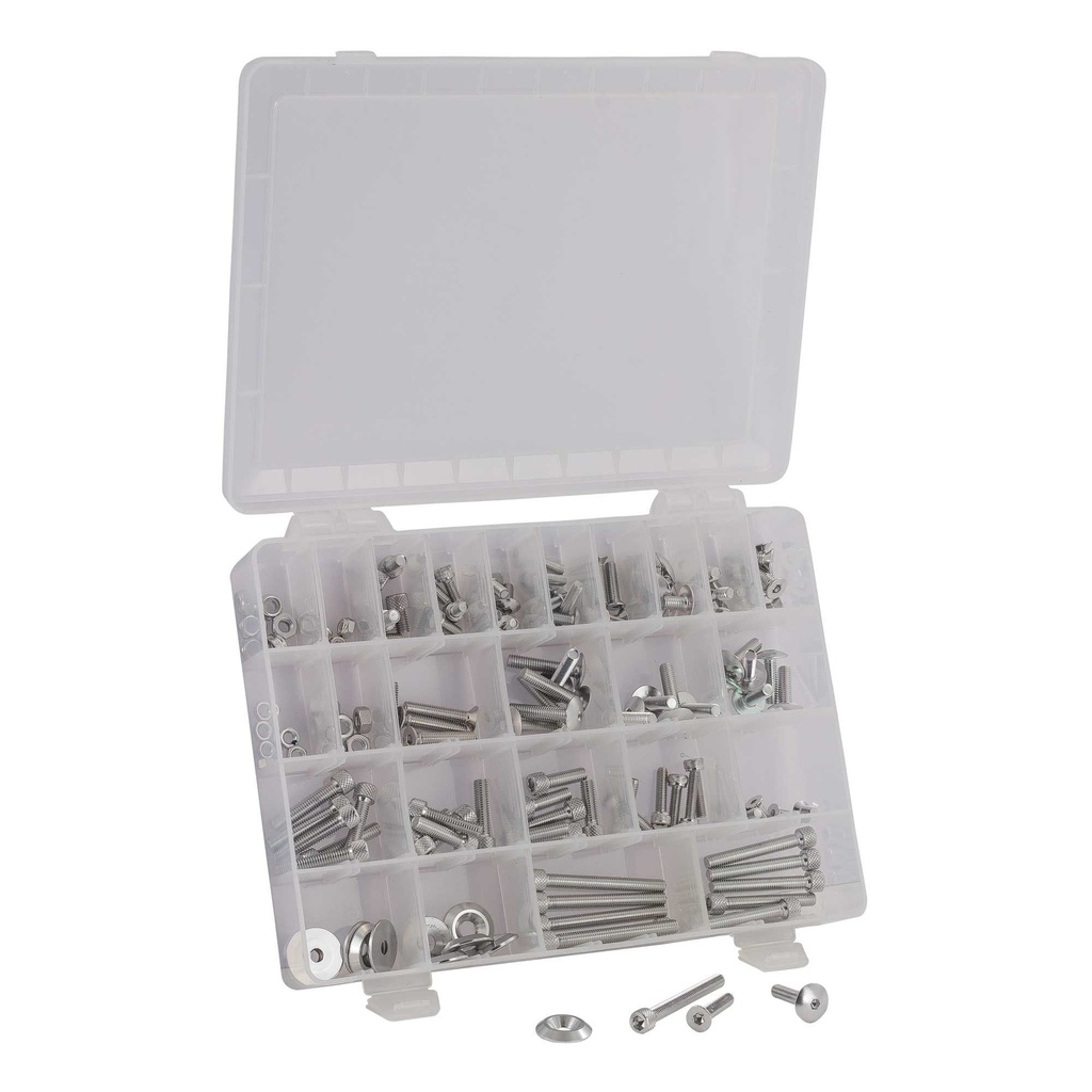 Bike-It Universal Set Screw Kit - 150 Piece - Chrome