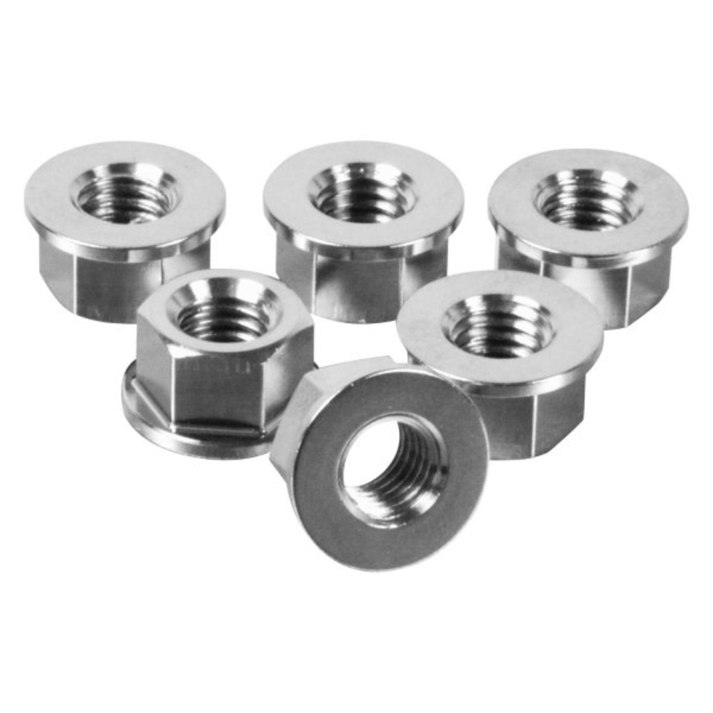 Pro-Bolt Stainless Steel Sprocket Nuts Pack Of 6 - M8x1.25mm