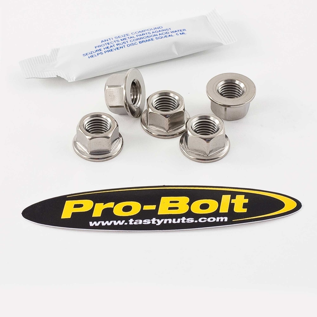 Pro-Bolt Titanium Sprocket Nuts M10x 1.25 Pack Of 5, Suzuki Various