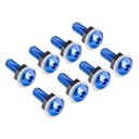 Bike-It Screen Bolt Kit - Pack of 8 - Blue