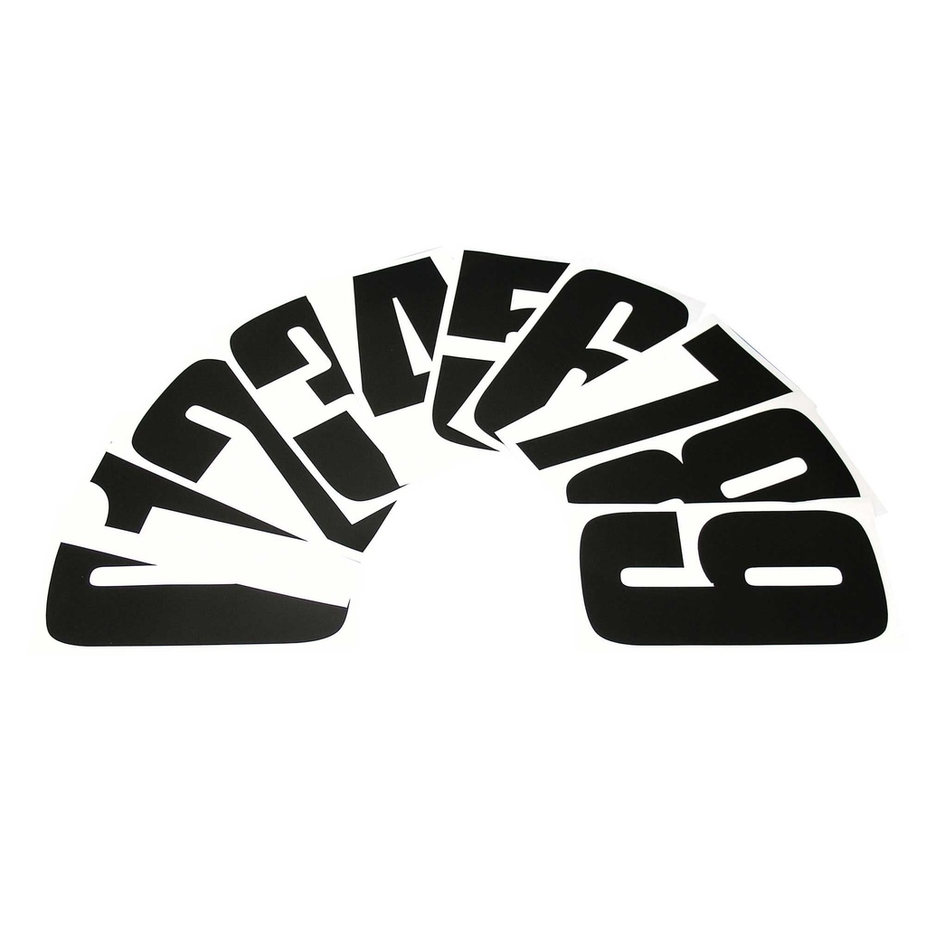 [241318-1667291] Bike-It Racing Numbers (6 Inch, Black, 5)