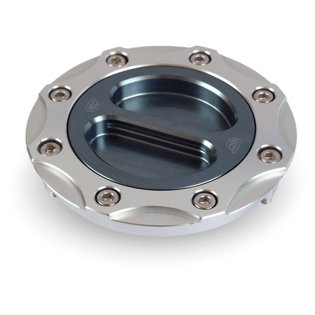 [OBEFUE-7006-SLV-TI] Oberon Motorcycle Fuel Cap And Body