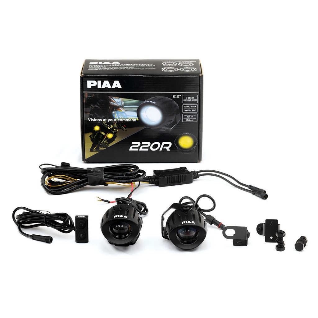 PIAA 220R 2.2 Inch Dual Colour Compact Driving Lamps