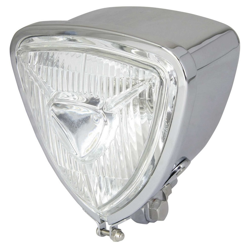 Bike-It Universal Chrome Triangular Headlight